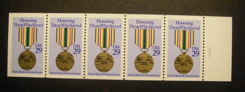 Scott 2552a, 29c Honoring Those Who Served, MNH UNFOLDED Booklet Beauty