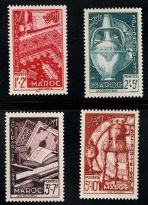 French Morocco Scott B44-B47 MH* semi-postal set