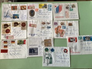 German Democratic Republic postal stamps covers 10 items Ref A1443