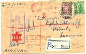 Australia/Tasmania reg.censored cover APO 0117 1944