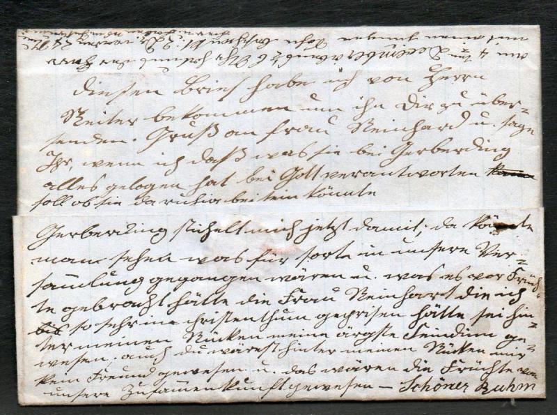 US Stampless South Glastenbury CT 1831 Forwarded B876