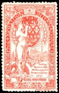 1906 France Poster Stamp International Exposition Textiles Fine Arts Metallurgy