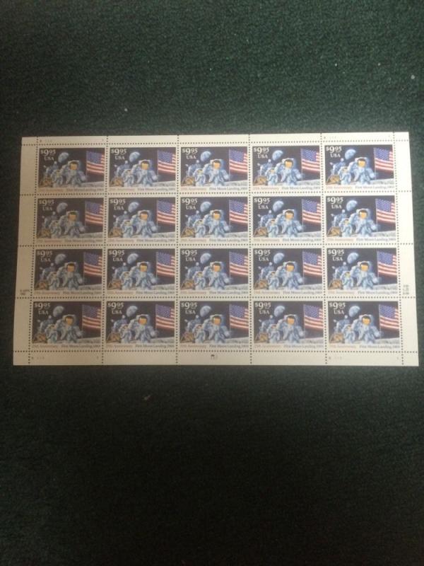 2842 $9.95 Moon Landing Sheet Of 20 MNH 