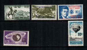 Mexico  C260 - C264  MNH cat $ 5.25