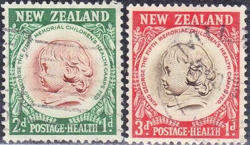 NEW ZEALAND SC# B47-48 USED  CHILDS HEAD  SEE SCAN