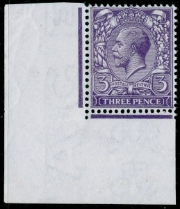 SG375 SPEC N22(3), 3d violet, NH MINT. HENDON CERT. CORNER MARGINAL