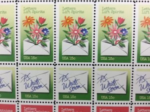 1805-1810   Letter Writing Week   MNH 15¢ sheet of 60 stamps   1980