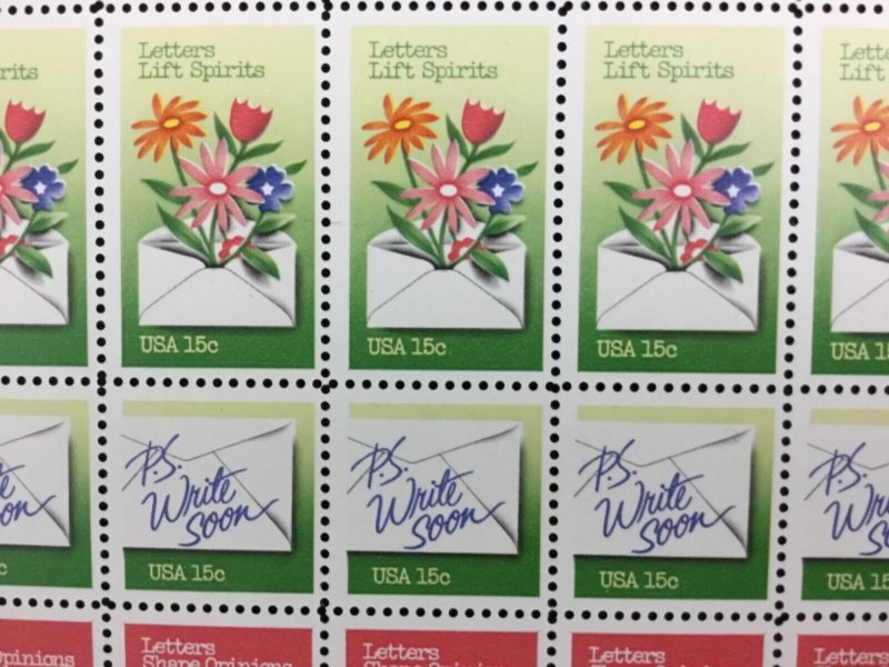 1805-1810   Letter Writing Week   MNH 15¢ sheet of 60 stamps   1980