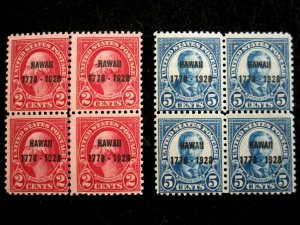 US - SCOTT# 647-648 - PLT BLK 4 - MNH - CAT VAL $555.00 (SZ)