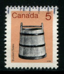 920 Canada 5c Bucket, used
