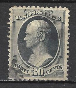 #165 US 30 CENT GRAY BLACK HAMILTON-USED-N/G-FINE-VF