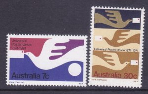 Australia 597-98 MNH 1974 Carrier Pigeon UPU Centenary Set of 2