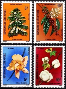 IVORY COAST / COTE D'IVOIRE 1975 FLORA Flowers. Coffee and Cotton Blosso...