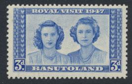 Basutoland SG 34 Mint very light hinge trace  - Royal Visit 