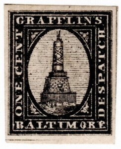 (I.B) US Local Post : Grafflin's Despatch 1c (Baltimore)