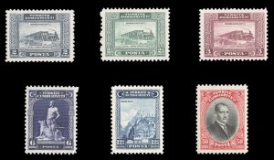 Turkey #676-681 Cat$132, 1929 2k-50k, complete set, hinged