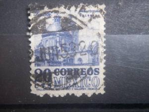 MEXICO, 1950-52, used 20c, Cathedral  Scott 860