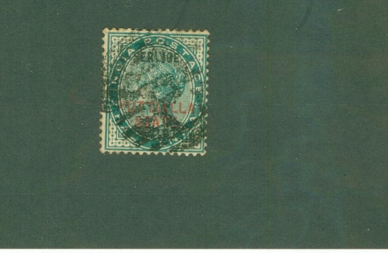 PATIALA INDIAN STATE O4 USED BIN $0.50