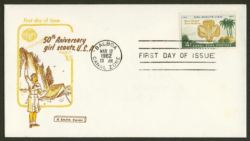 Canal Zone #156 4c Girl Scouts, Smith Cover-Addressed FDC **ANY 4=FREE SHIPPING*