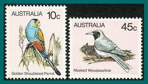 Australia 1982 Birds V Reprints, MNH 732a,736a,SG734a,SG737a