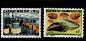 French Polynesia Scott 344-345 MNH** 1981 Fish Breeding set