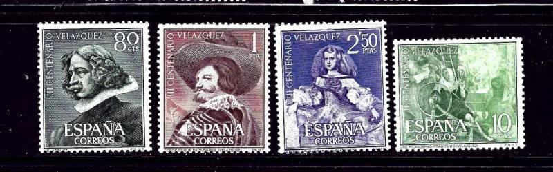 Spain 983-86 MH 1961 Velazquez Paintings