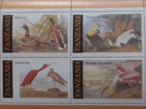 ​TANZANIA STAMP-1986 SC#309a,WILD LIFE IN PERIL-AUDUBON BIRDS -MNH STAMP SHEET