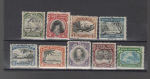 COOK ISLANDS #116-124 Fresh NH set mixed centring