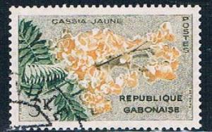 Gabon 157 Used Yellow Cassia ll 1961 (G0308)+