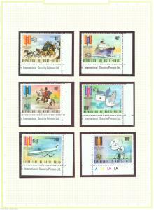 UPPER VOLTA 1974 UPU LOT OF TWO SETS AND TWO SOUVENIR SHEETS MINT NH 