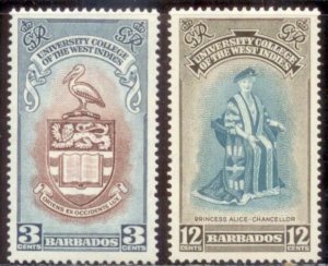 Barbados 1951 SC# 228-9 MNH-OG E35