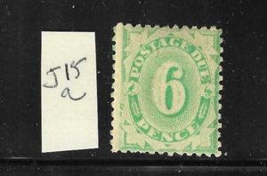 AUSTRALIA SCOTT #J15A 1902-04 POSTAGE DUE 6P - WMK 55- PERF 11 - MINT HINGED