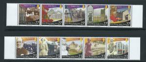 Isle of Man MUH SG 1091 - 1100  2 se-tenant margin strips...