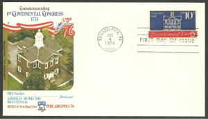 US Cat #1543, 1st Continental Congress, FDC*-