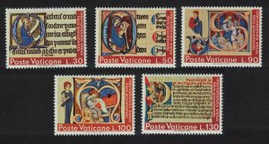 Vatican Illuminated Manuscripts 5v 1972 MNH SC#521-25 SG#581-585