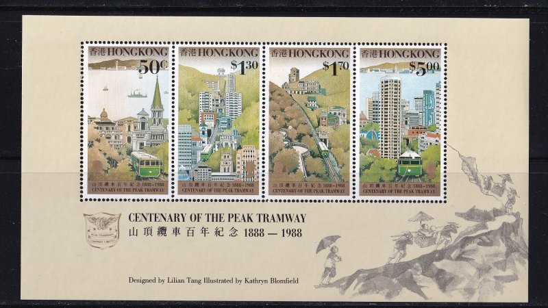 Hong Kong 1988  Peak Tramway, Victoria, Cent. - MNH # 530a