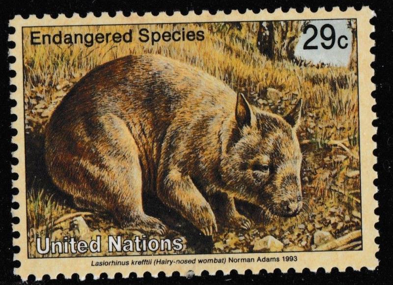 United Nations Endangered Species Hairy-nosed wmobat 29c single MNH 1993