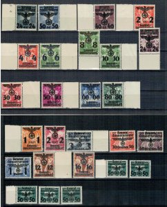 Poland German Occupation 1940 MNH Stamps Scott N30-55 Overprints