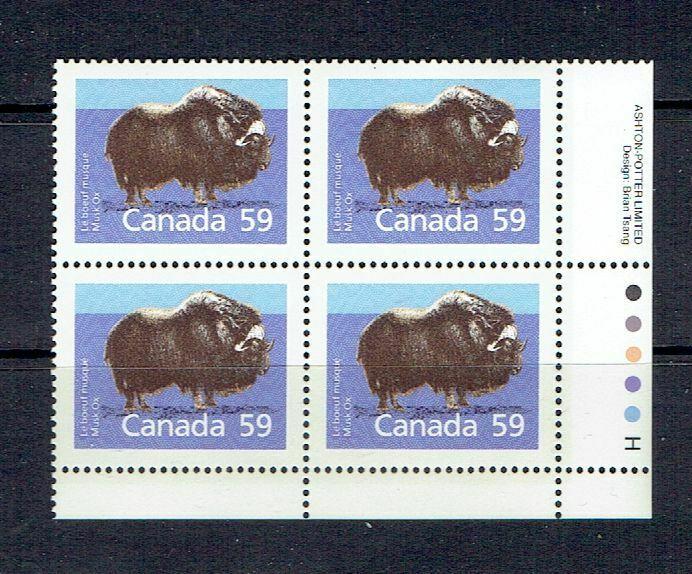 CANADA - 1989 MUSK OX - SLATER PAPER - PERF 13.1 - LRPB - SCOTT 1174a - MNH