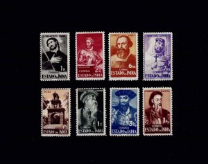 x Portuguese INDIA 1946 MH full set Portraits Sc#464-71 Mf#376-83 YT#431-8