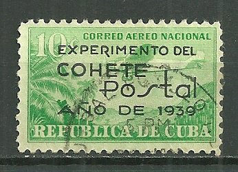 1939 Cuba C31 Experimeantal Rocket Mail used