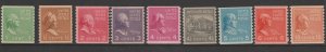 U.S.  Scott# 839-47 1939 Regular Issue VF MNH Perf 10 Vert Coils