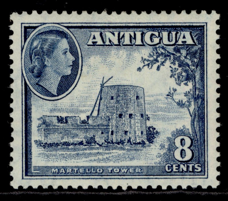 ANTIGUA QEII SG127, 8c deep blue, M MINT.