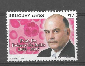 URUGUAY 2008 ROBERTO DE BELLIS DOCTOR MEDICINE 1 VALUE MINT NH
