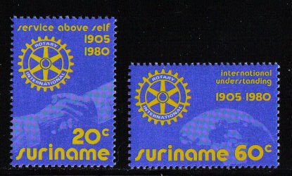 Surinam  #547-548  MNH  1980  Rotary International