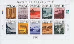 2017 Marshall Islands National Parks MS10 (Scott NA) MNH