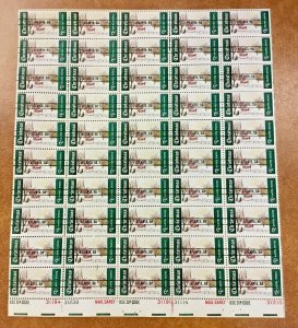 #1384A Christmas  PRECANCEL  6¢ Sheet of 50 1969 Atlanta GA