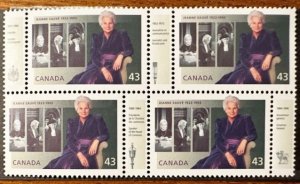 Canada # 1509a Jeanne Sauve bolock of 4 43c 1994 Mint NH