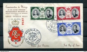 Monaco FDC Canceled April 19 1956 Grace Kelly's Wedding to Prince Rainier 11360