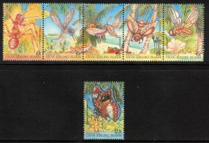 COCOS (KEELING) ISLANDS 1995 Insects; Scott 302-03; MNH